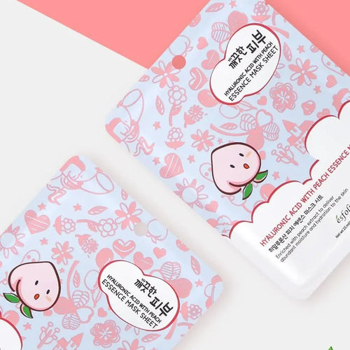 esfolio Pure Skin Essence Mask Sheet  Hyaluronic Acid With Peach 2